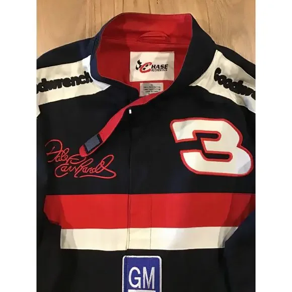 Dale Earnhardt #3 GM Goodwrench Jacket Mens Sz Medium Vintage Nascar Race Coat - Picture 5 of 6